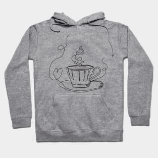 Single Line Tea Cup Hoodie